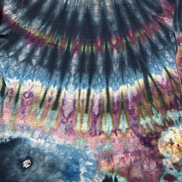 Free People We the Free Arden Tee size Small NEW White Tie Dye - Picture 4 of 7